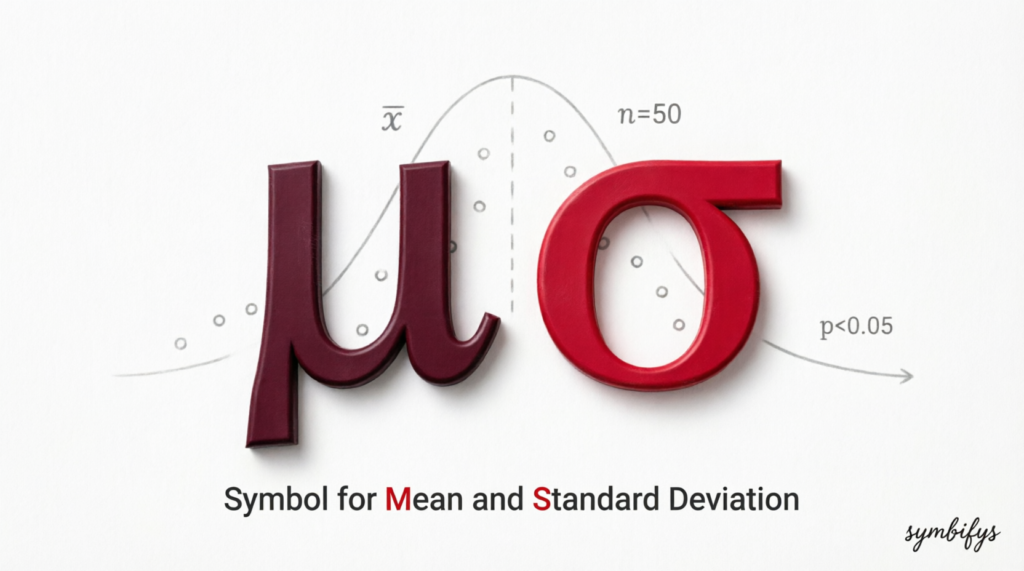 Symbol for Mean and Standard Deviation 2026