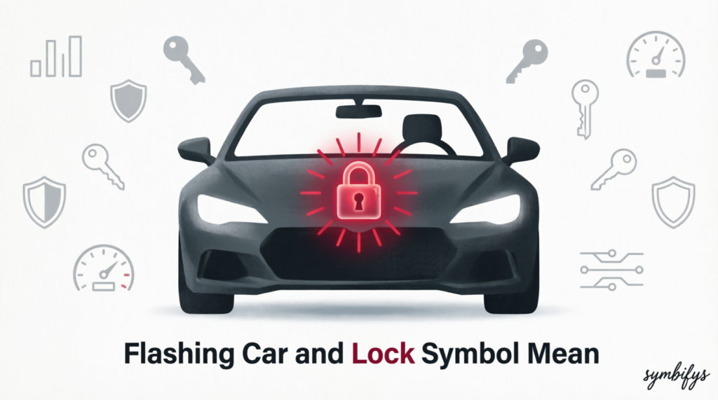 the Flashing Car and Lock Symbol Mean 2026