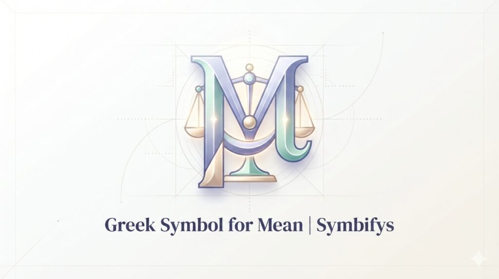 Greek Symbol for Mean What Does μ 2026