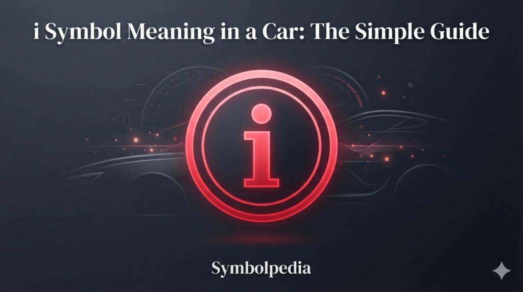 What Does the i Symbol Mean in a Car The Simple Dashboard 2026